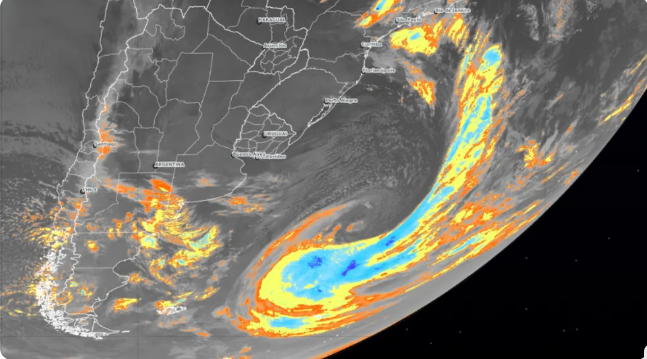 Ventania ainda atinge Sul e Sudeste neste sábado, com rajadas de até 90 km/h; frente fria traz chuva e mar fica agitado
