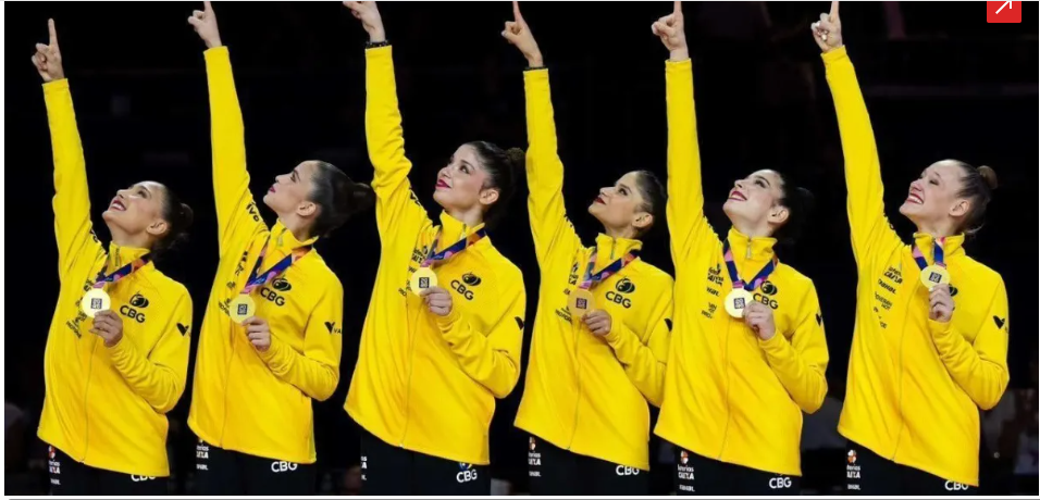 Brasil leva ouro no Mundial de ginástica rítmica com a maior nota do ano
