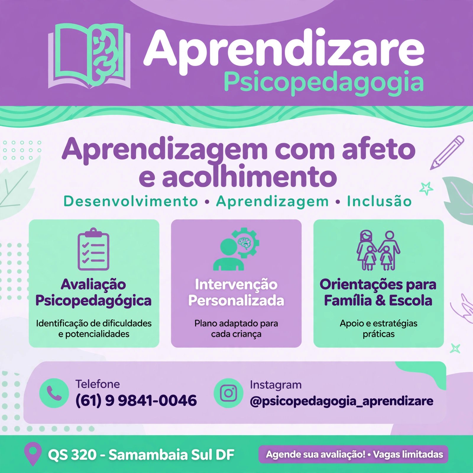 APRENDIZARE PSICOPEDAGOGIA INSTITUCIONAL E CLINICA - Patrocinadora do Programa Loves