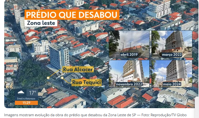 Sobe para 5 número de mortos em desabamento de prédio na Zona Leste de SP; criança segue desaparecida